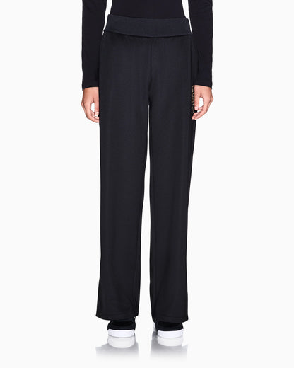 regular fit trousers in recycled stretch scuba jersey