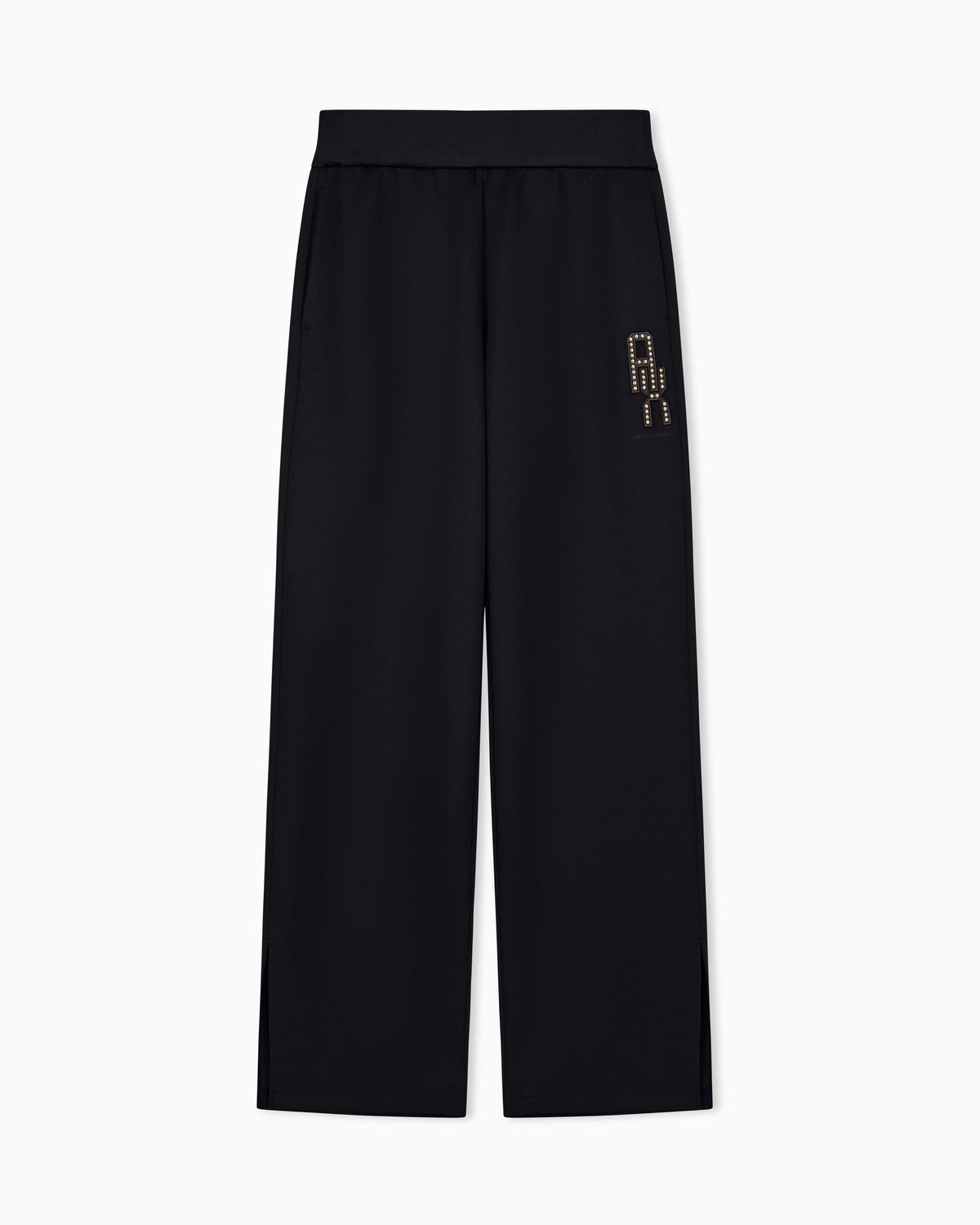 regular fit trousers in recycled stretch scuba jersey