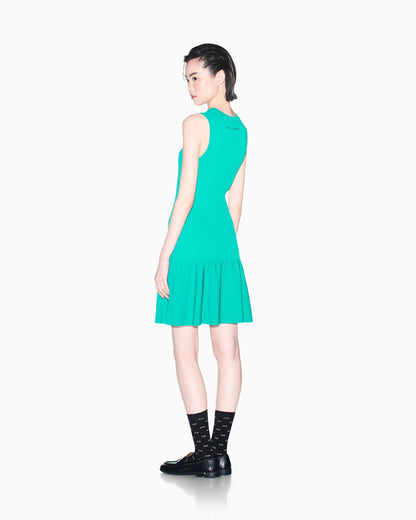slim fit dress in knitted recycled viscose