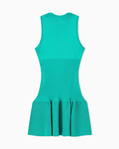slim fit dress in knitted recycled viscose