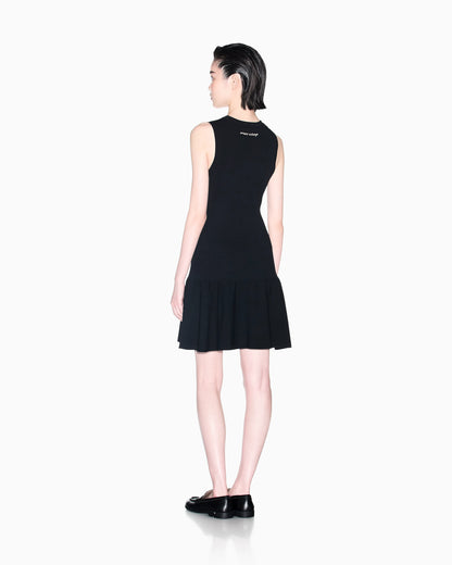 slim fit dress in knitted recycled viscose