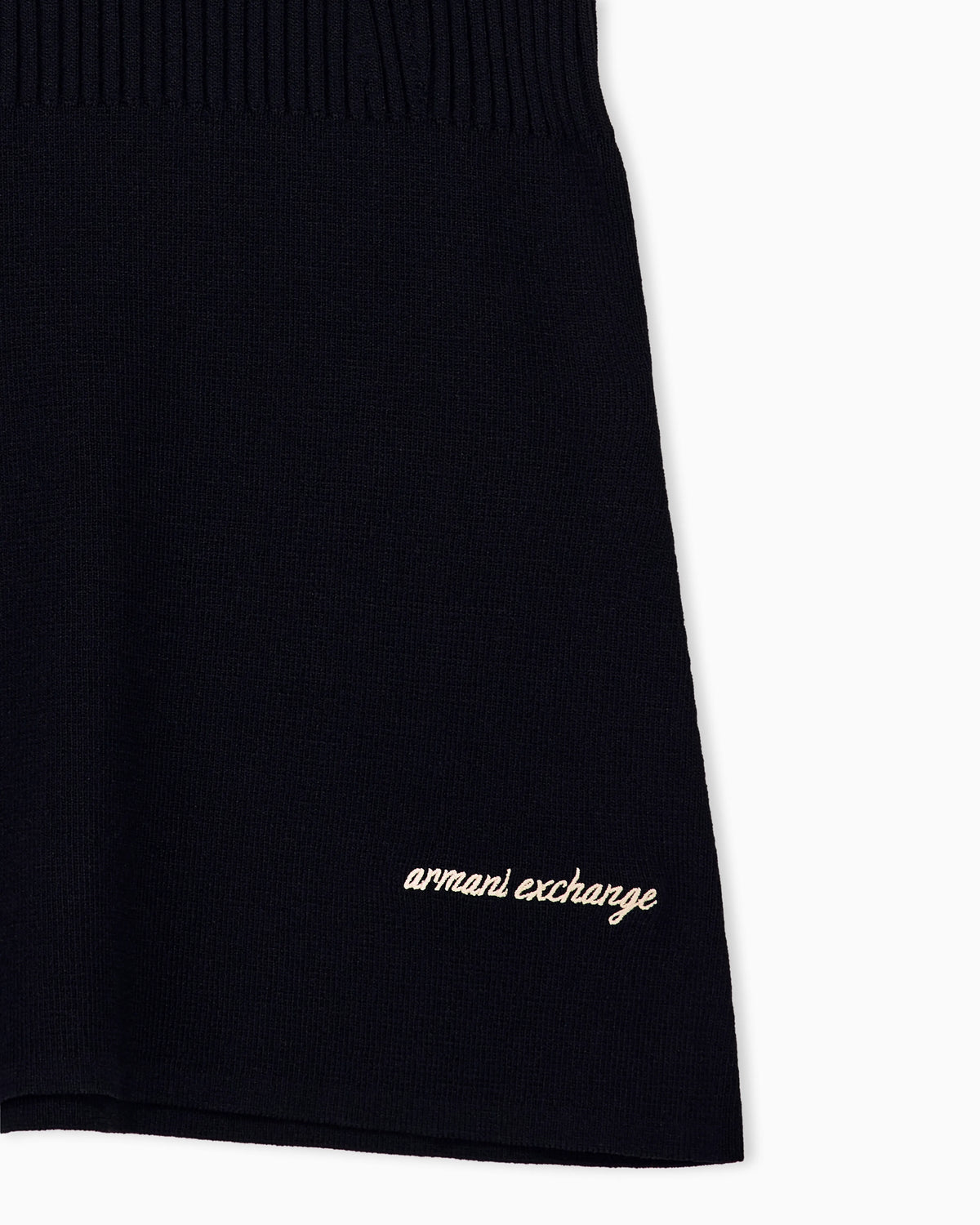Slim-fit knit top in recycled viscose blend
