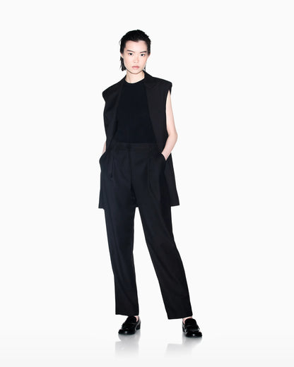 Slim-fit knit top in recycled viscose blend