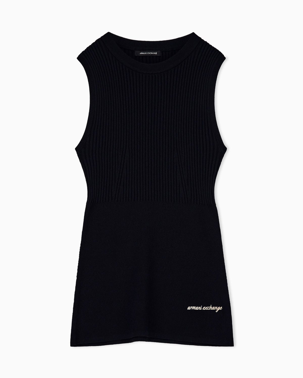 Slim-fit knit top in recycled viscose blend