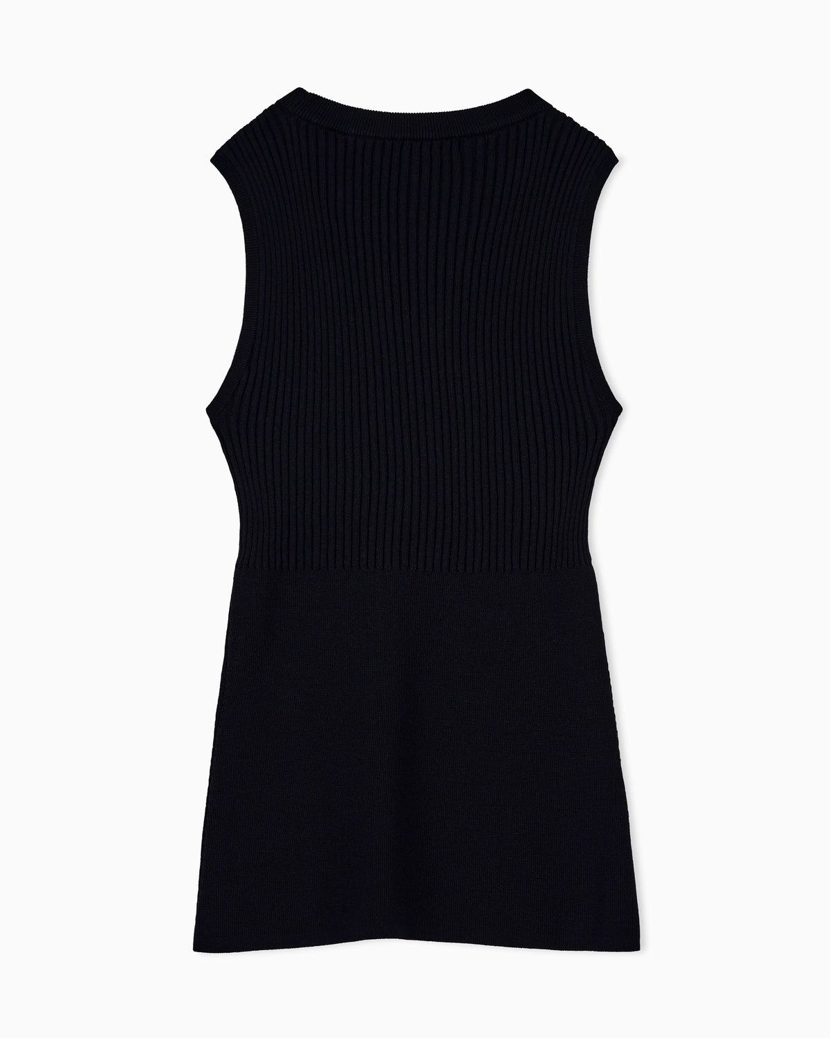 Slim-fit knit top in recycled viscose blend