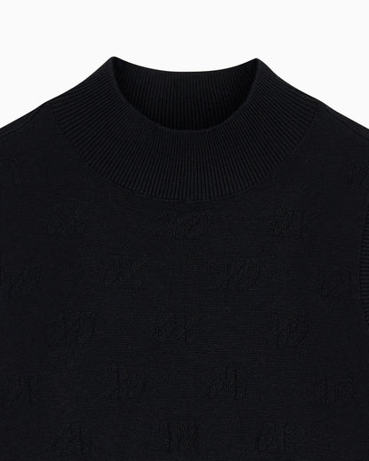 regular fit knit top in a cotton viscose and silk blend