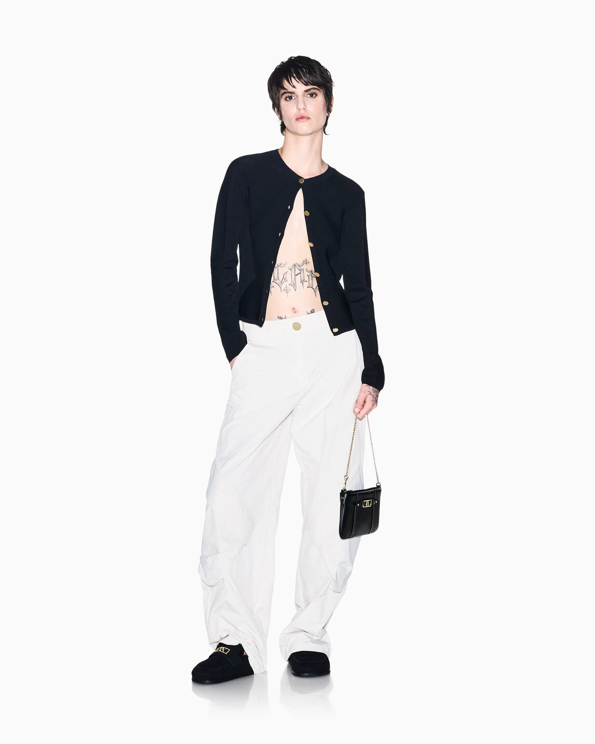 regular fit cardigan knitted recycled viscose and nylon