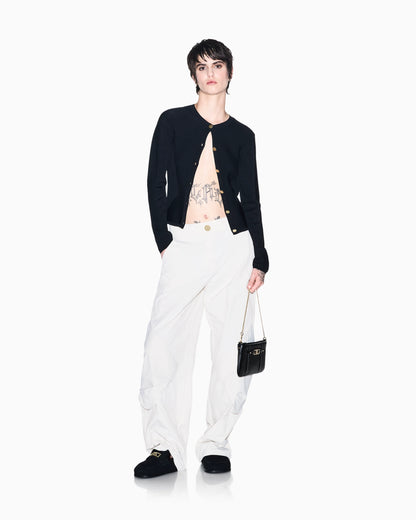 regular fit cardigan knitted recycled viscose and nylon