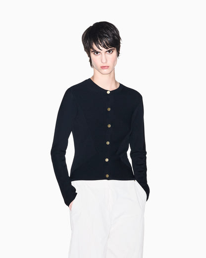 regular fit cardigan knitted recycled viscose and nylon