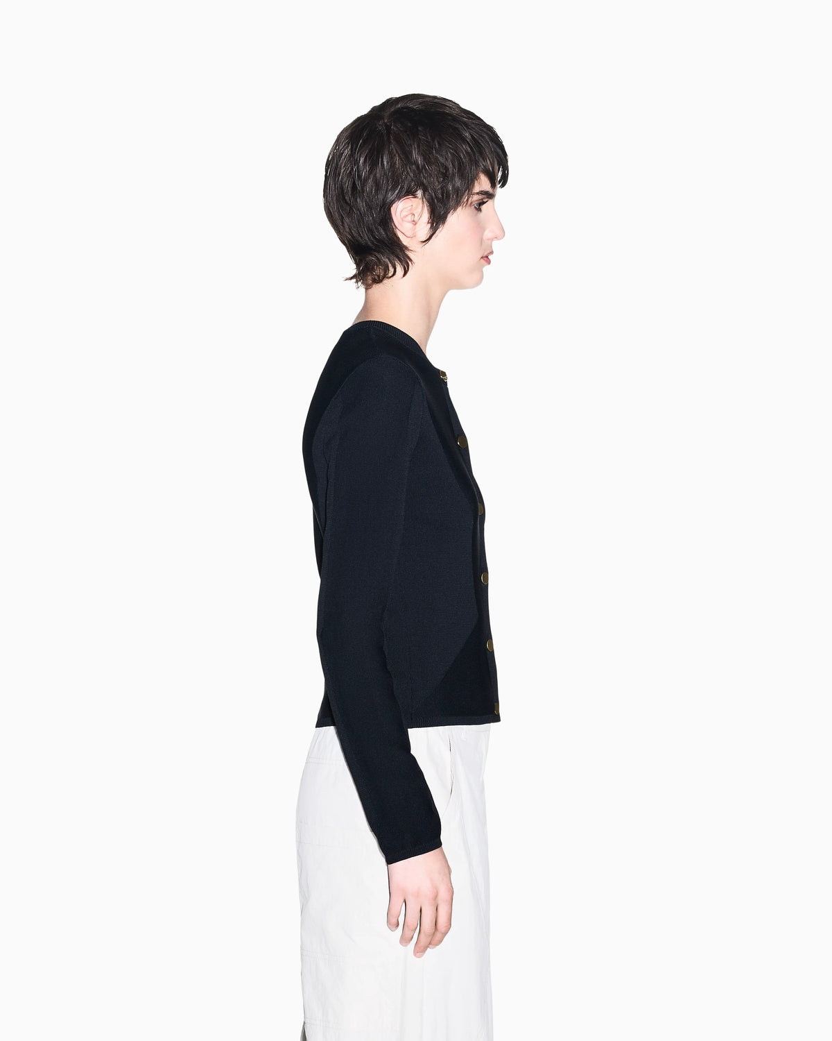 regular fit cardigan knitted recycled viscose and nylon
