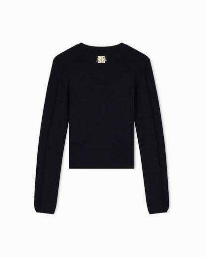regular fit cardigan knitted recycled viscose and nylon