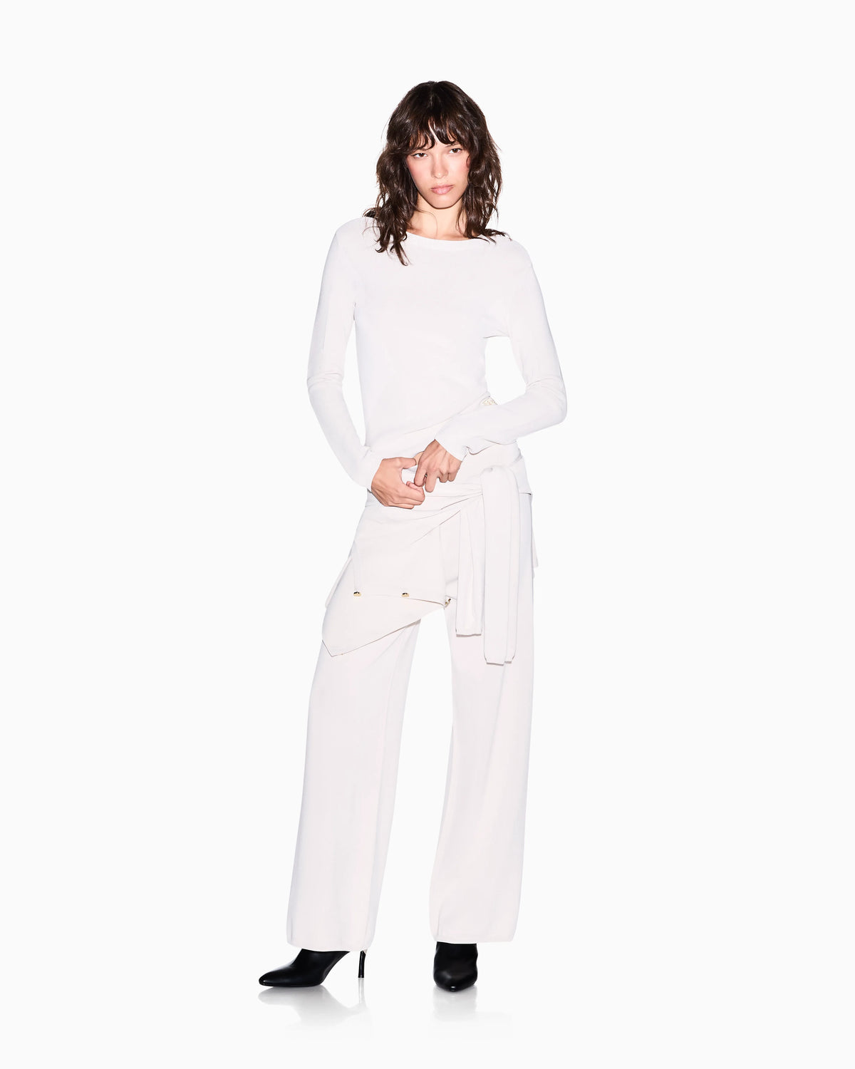 regular fit trousers knitted recycled viscose