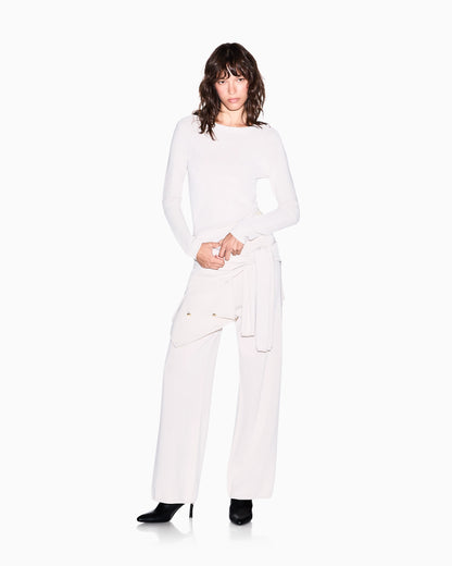 regular fit trousers knitted recycled viscose