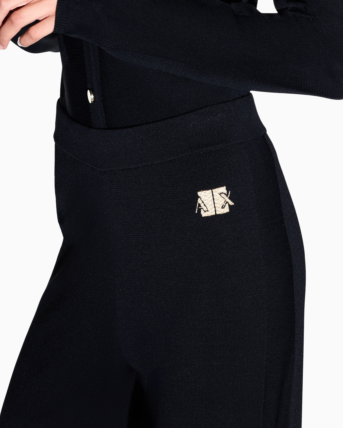 regular fit trousers knitted recycled viscose