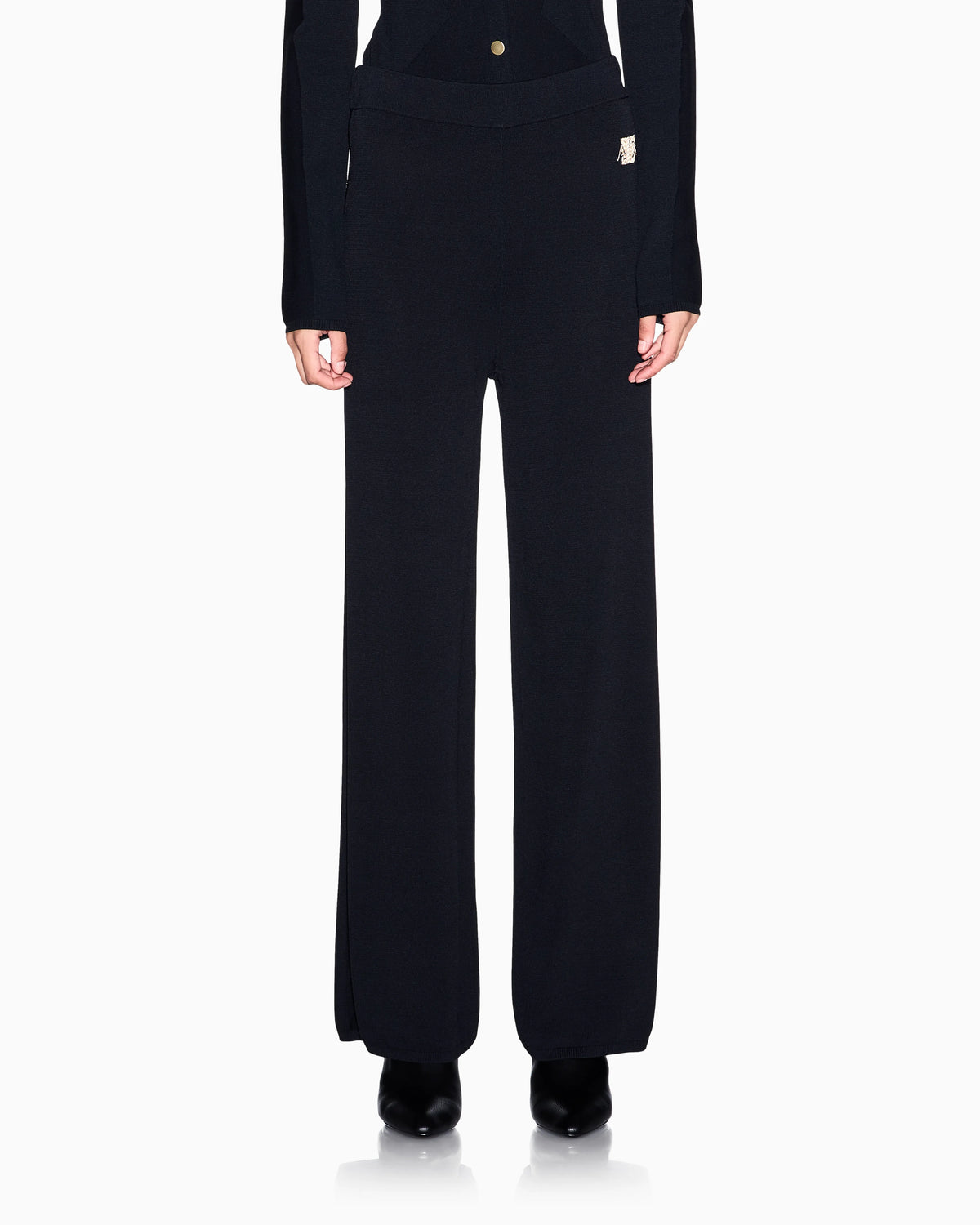 regular fit trousers knitted recycled viscose