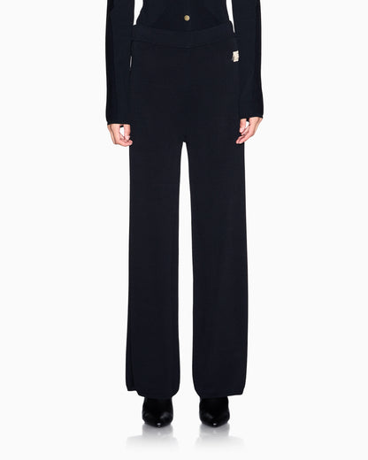regular fit trousers knitted recycled viscose