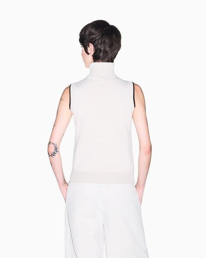 slim fit knit top in viscose wool and cashmere