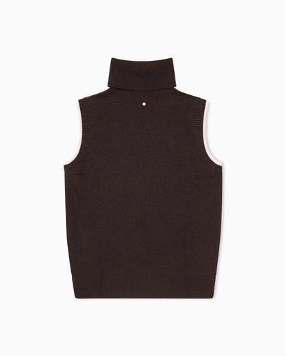slim fit knit top in viscose wool and cashmere