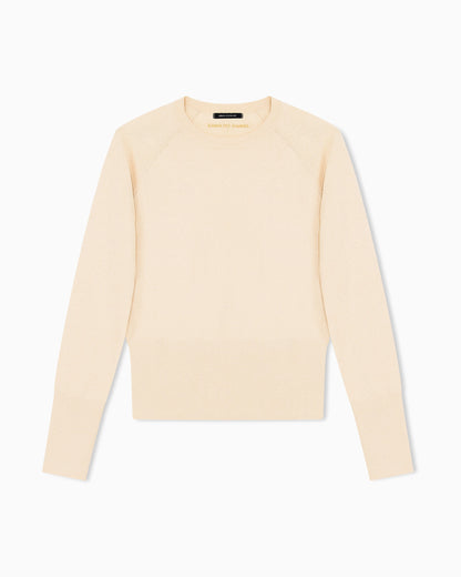regular fit pullover metallic recycled viscose knit