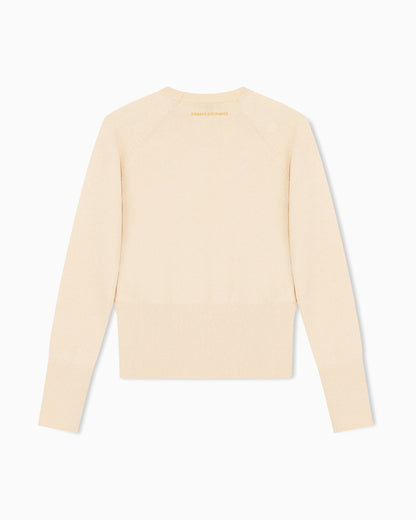 regular fit pullover metallic recycled viscose knit