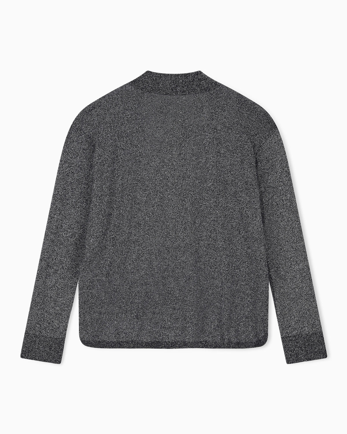 Cardigan in metallic viscose with rib details