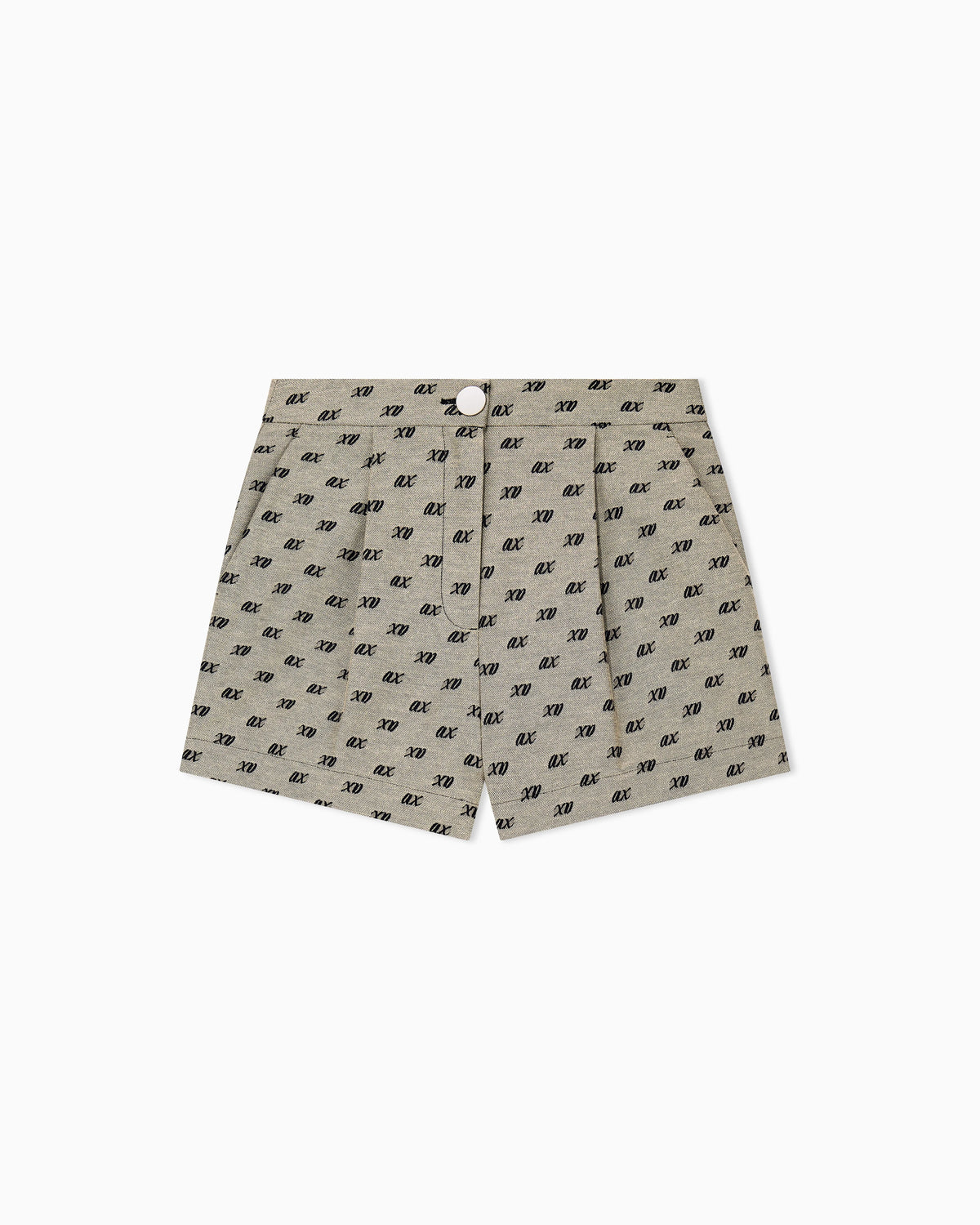 slim fit shorts in cotton with allover jacquard