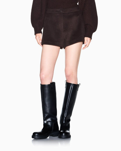 regular fit shorts wool blend