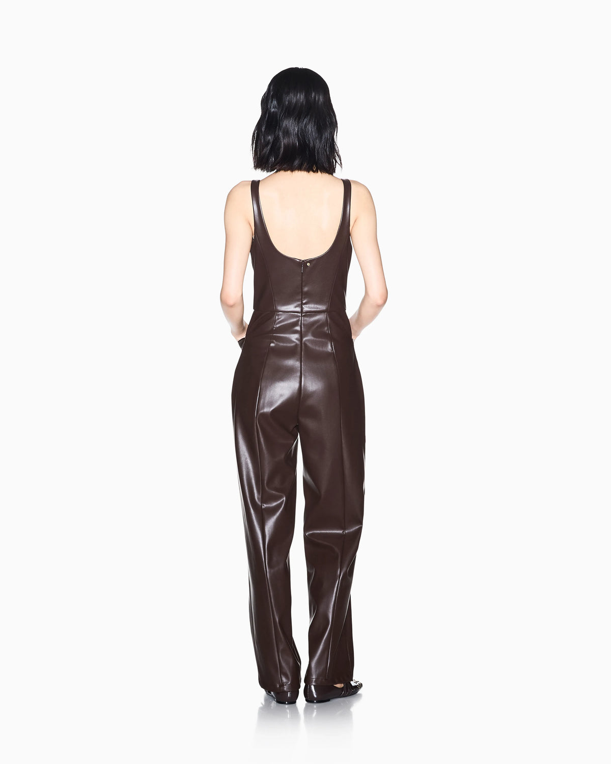 regular fit Jumpsuit with outer coating and rib details