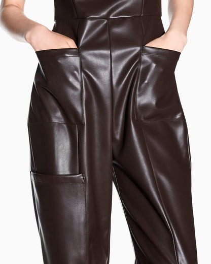 regular fit Jumpsuit with outer coating and rib details