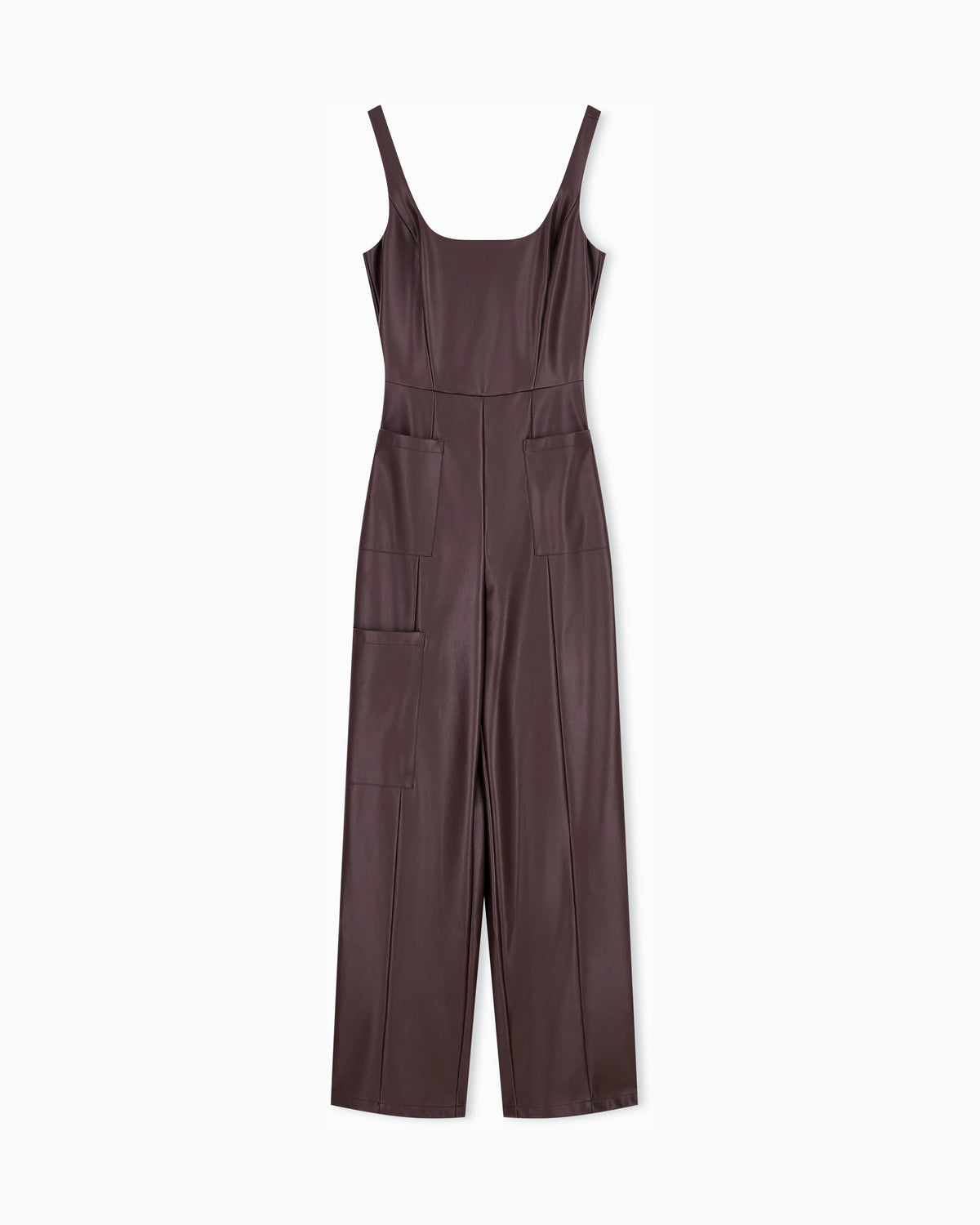 regular fit Jumpsuit with outer coating and rib details