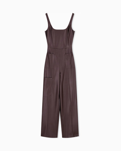 regular fit Jumpsuit with outer coating and rib details