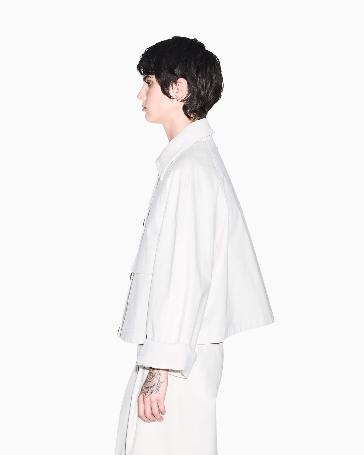 blouson jacket organic stretch cotton twill