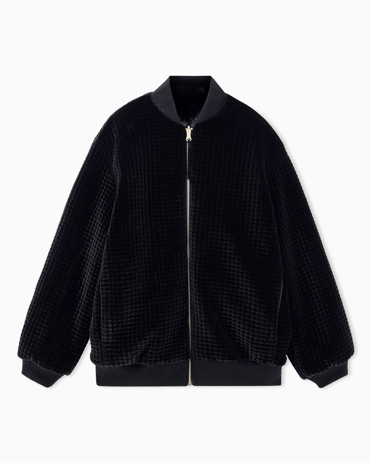 blouson jacket in faux fur