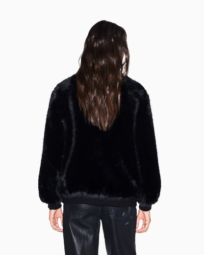 blouson jacket in faux fur