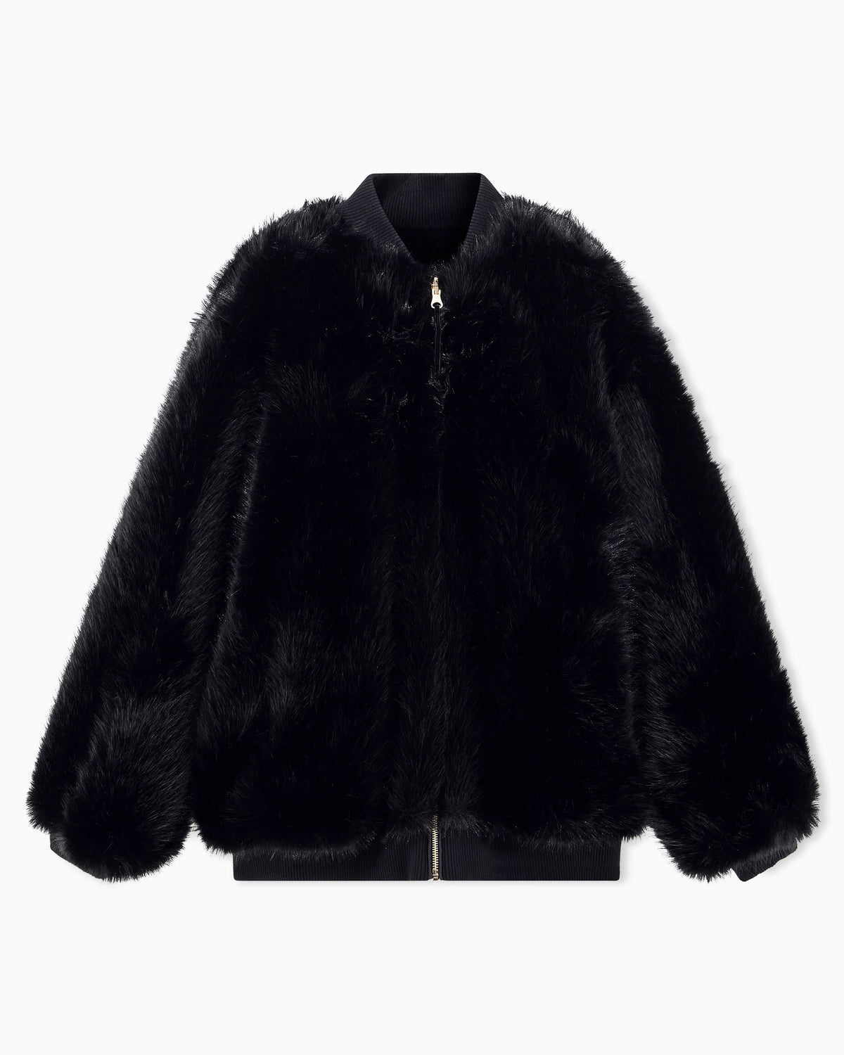 blouson jacket in faux fur