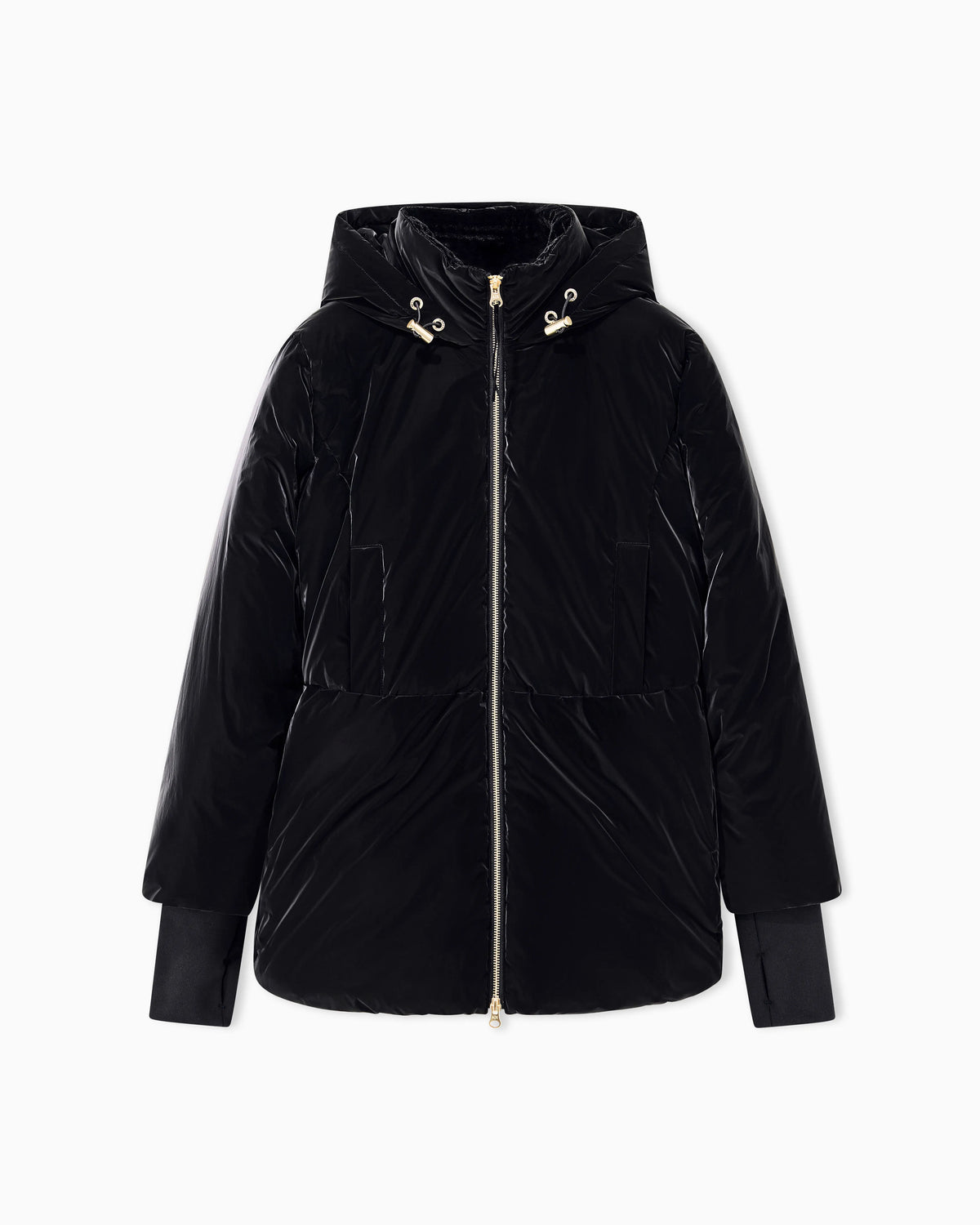 Lightweight blouson jacket with velvet effect