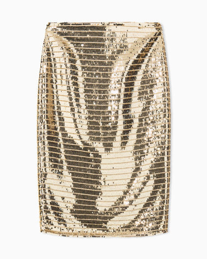 slim fit skirts in chiffon with sequins