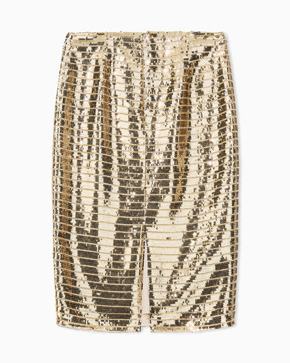 slim fit skirts in chiffon with sequins