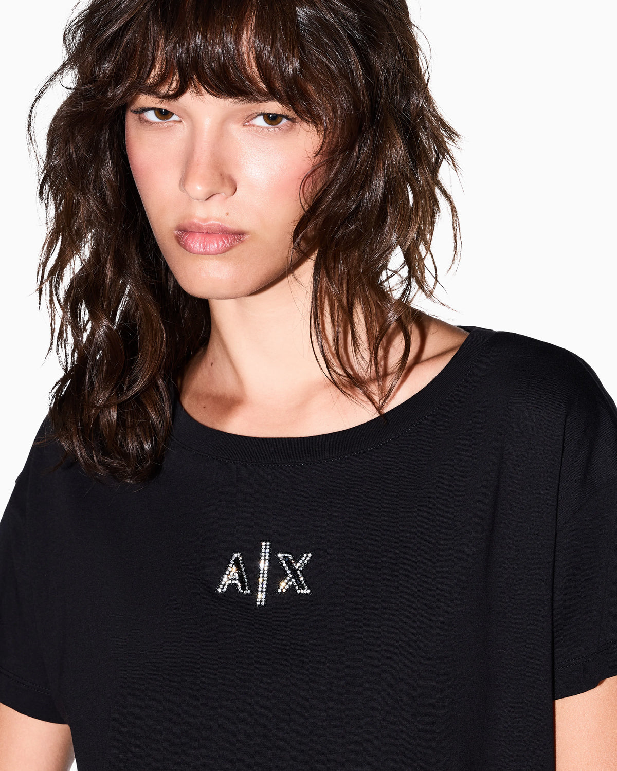 Boyfriend fit top in cotton jersey