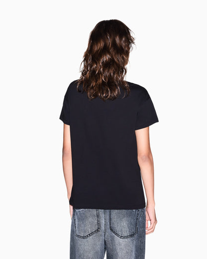 Boyfriend fit top in cotton jersey