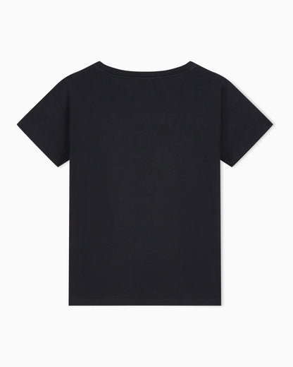 Boyfriend fit top in cotton jersey