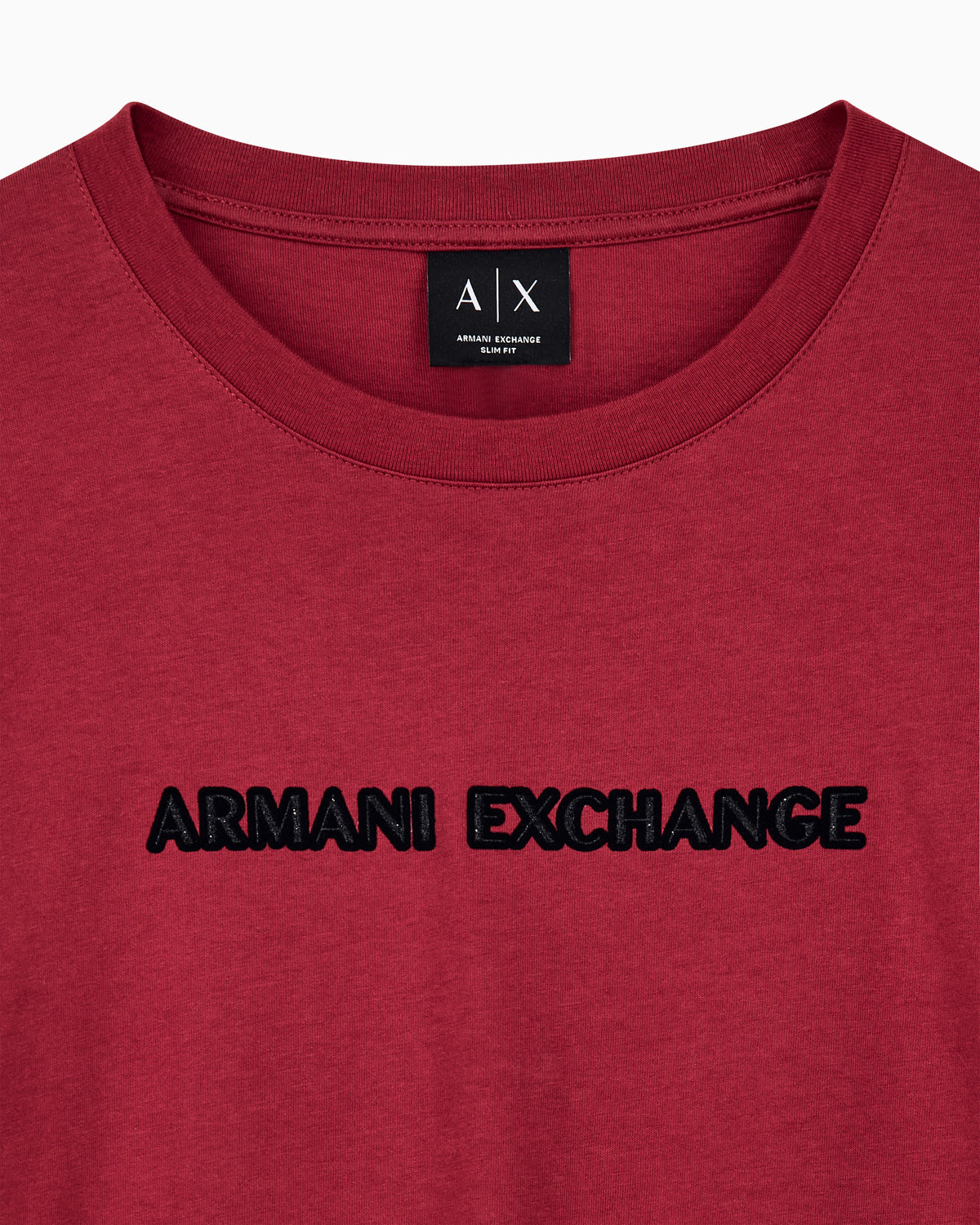 Slim-fit crew neck t-shirt in cotton jersey with chest logo