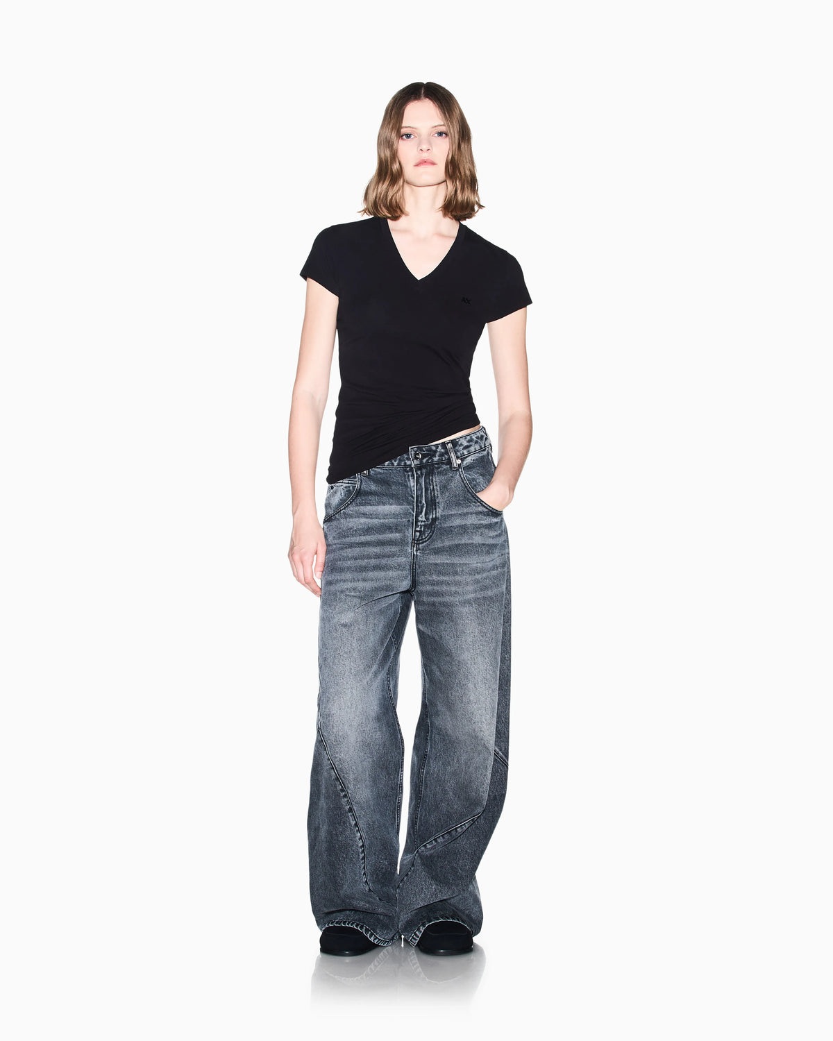 slim fit t-shirt in stretch cotton jersey