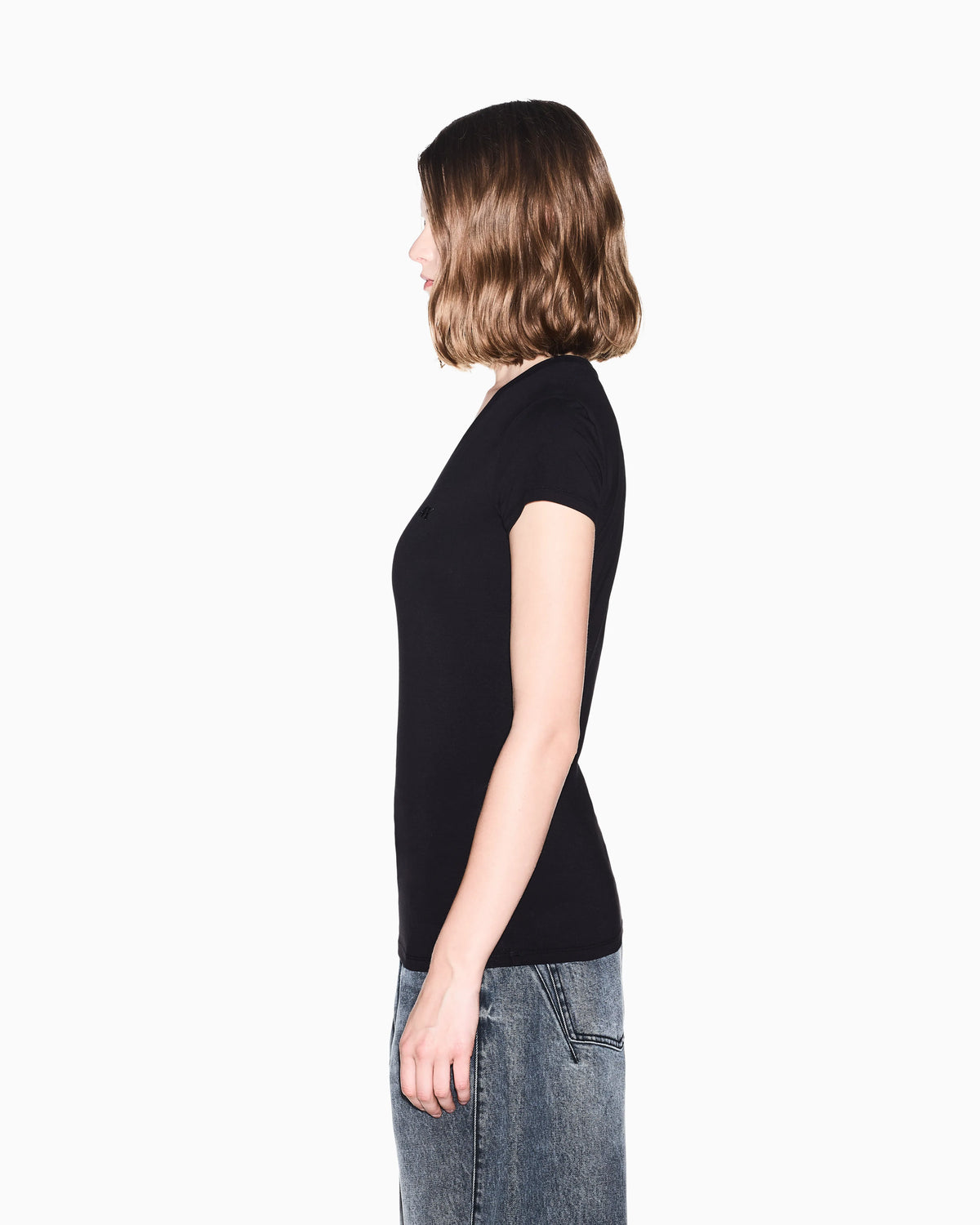 slim fit t-shirt in stretch cotton jersey