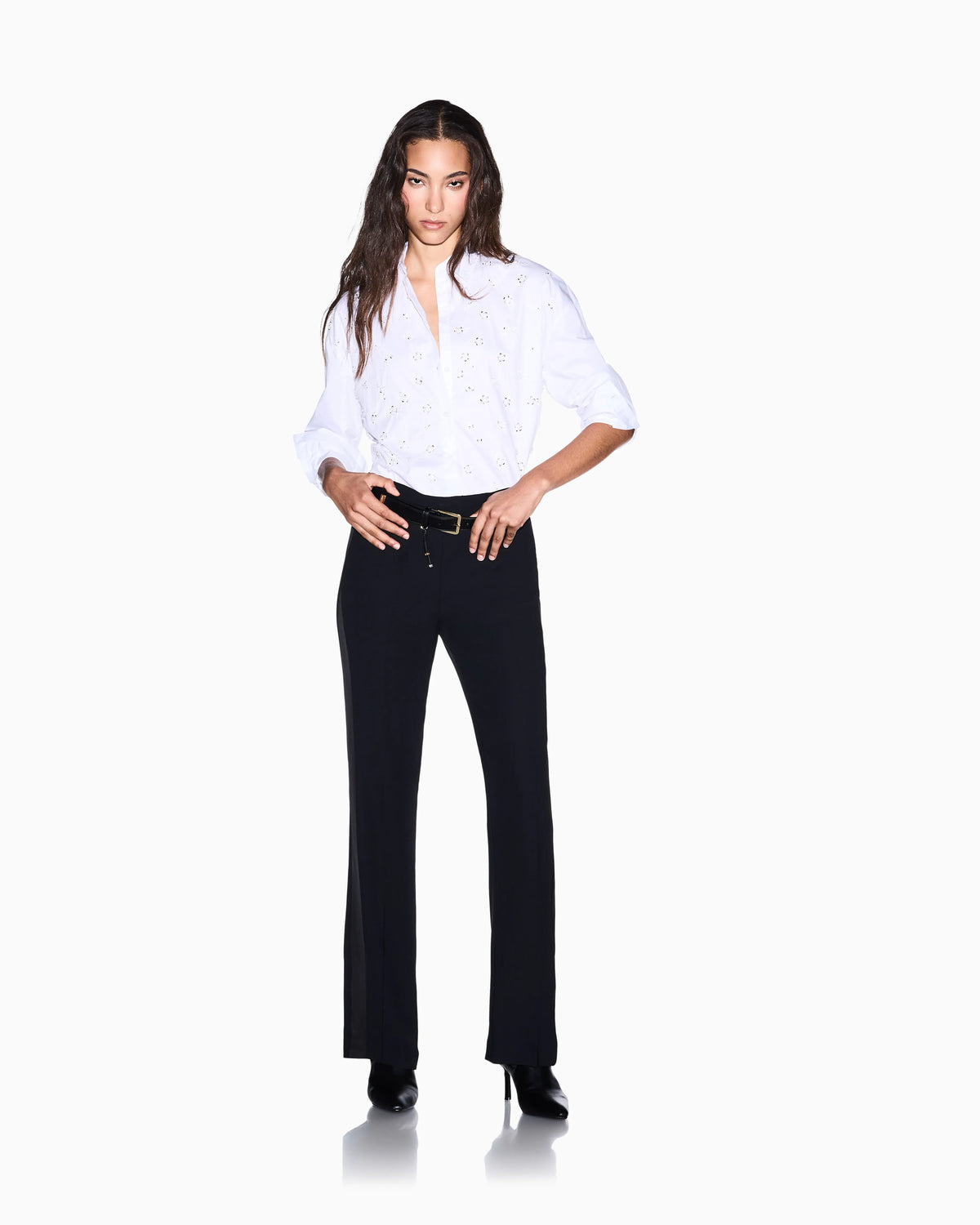 regular fit shirt in organic cotton poplin