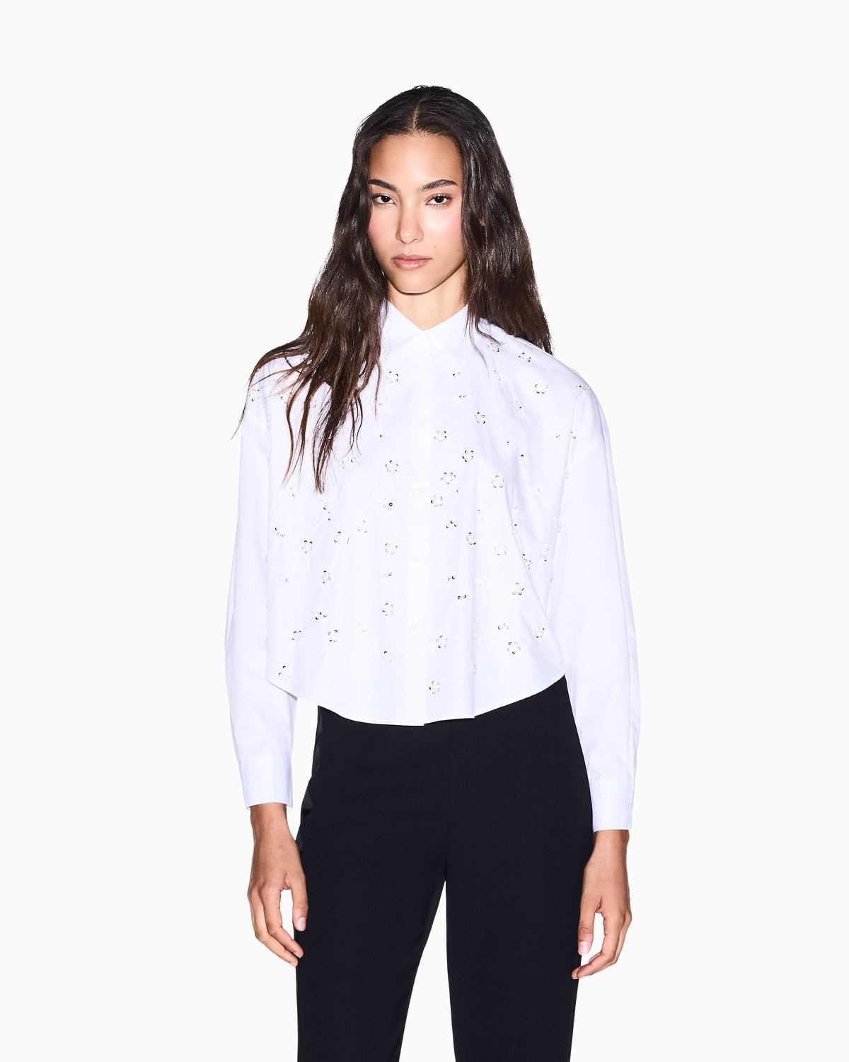regular fit shirt in organic cotton poplin