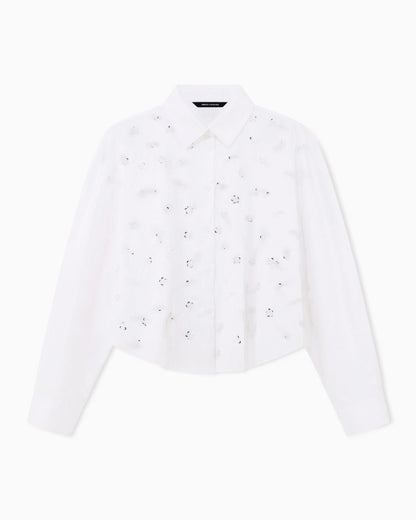 regular fit shirt in organic cotton poplin