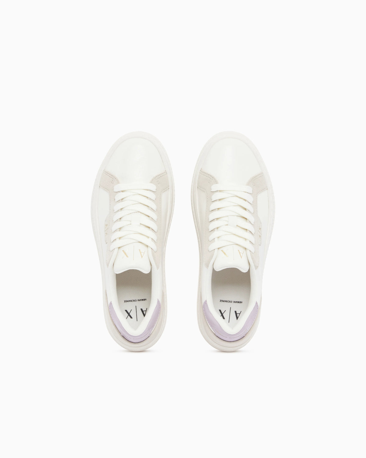 low cut Sneakers with coated and split leather upper