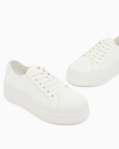 low top Sneakers with all-over debossed logo