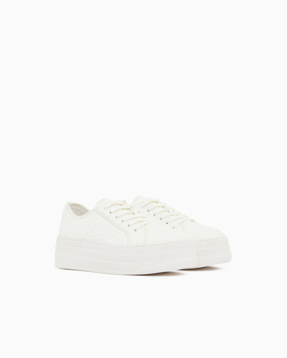 low top Sneakers with all-over debossed logo